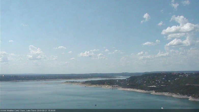 Lake Travis webcam, August 21, 2018 2:40 PM CT