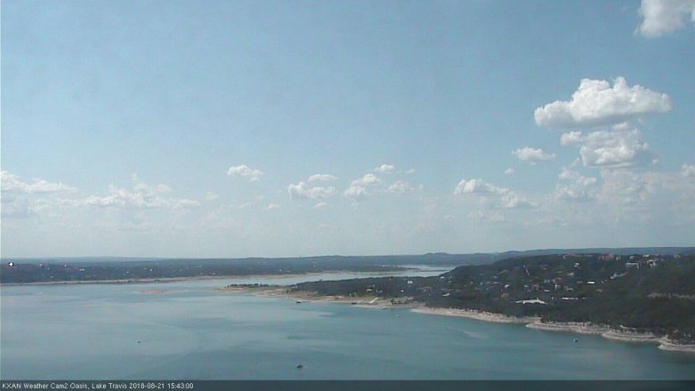 Lake Travis webcam, August 21, 2018 2:45 PM CT