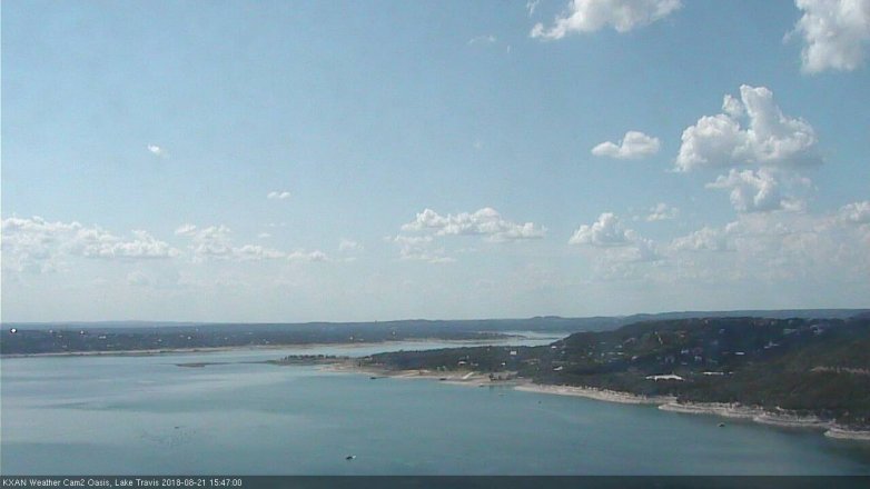 Lake Travis webcam, August 21, 2018 2:50 PM CT