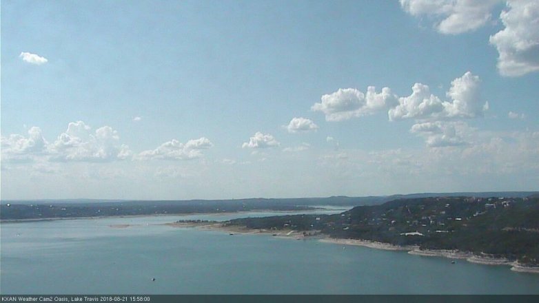Lake Travis webcam, August 21, 2018 3:00 PM CT