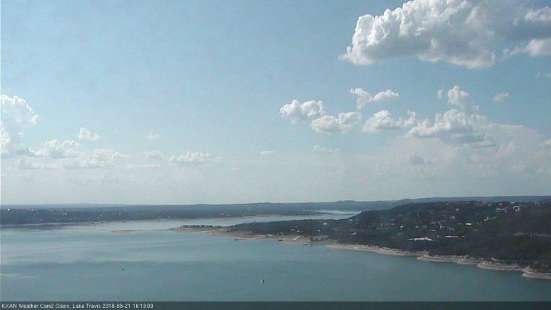 Lake Travis webcam, August 21, 2018 3:15 PM CT