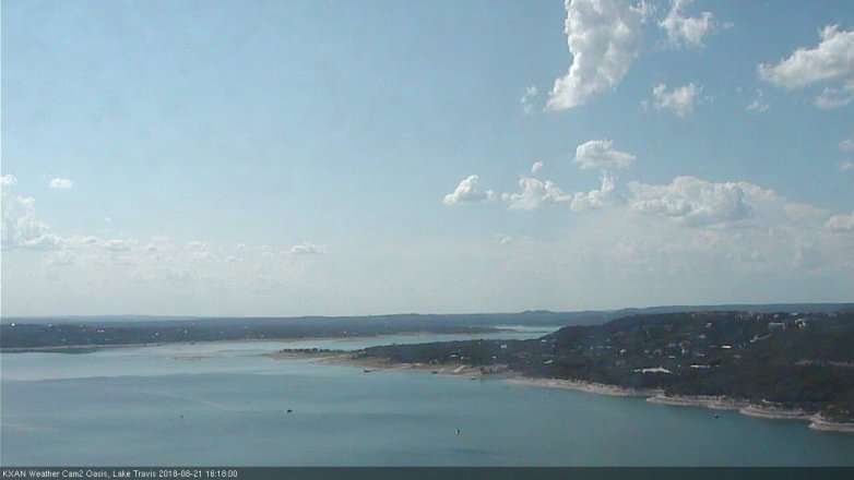 Lake Travis webcam, August 21, 2018 3:20 PM CT