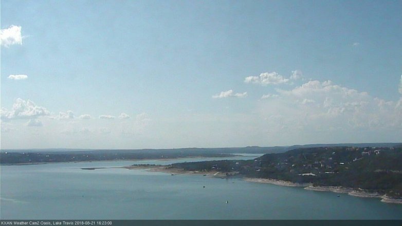 Lake Travis webcam, August 21, 2018 3:25 PM CT