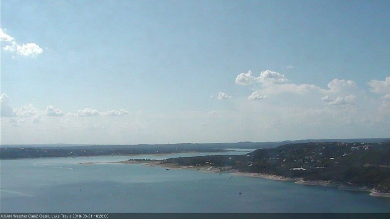 Lake Travis webcam, August 21, 2018 3:30 PM CT