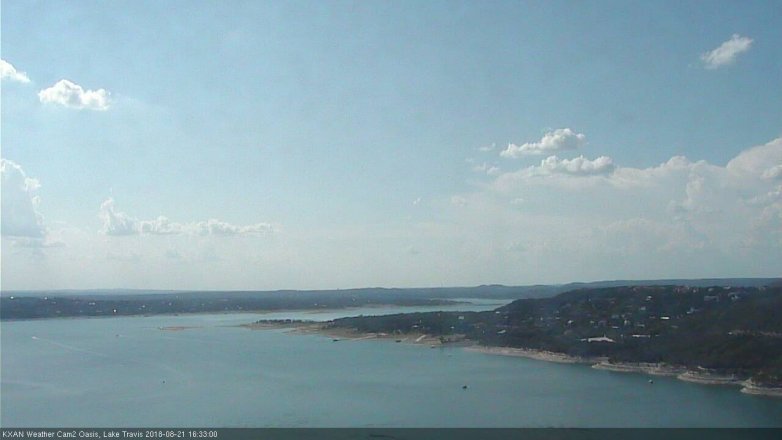 Lake Travis webcam, August 21, 2018 3:35 PM CT