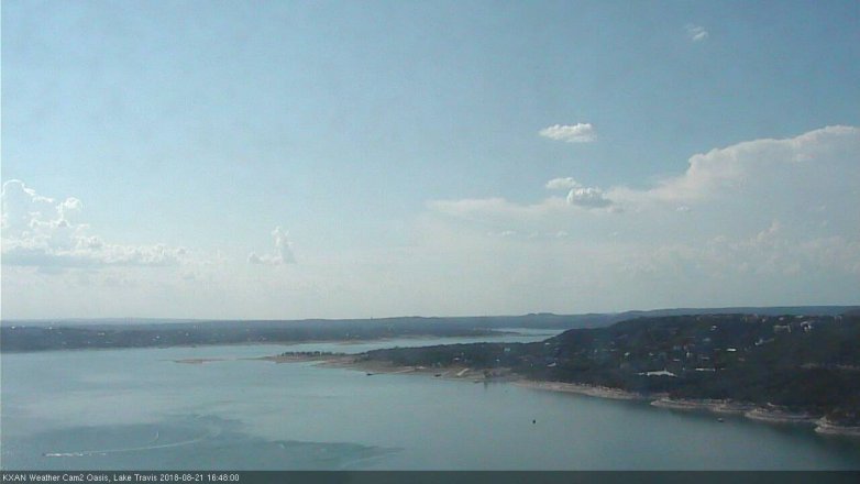 Lake Travis webcam, August 21, 2018 3:50 PM CT