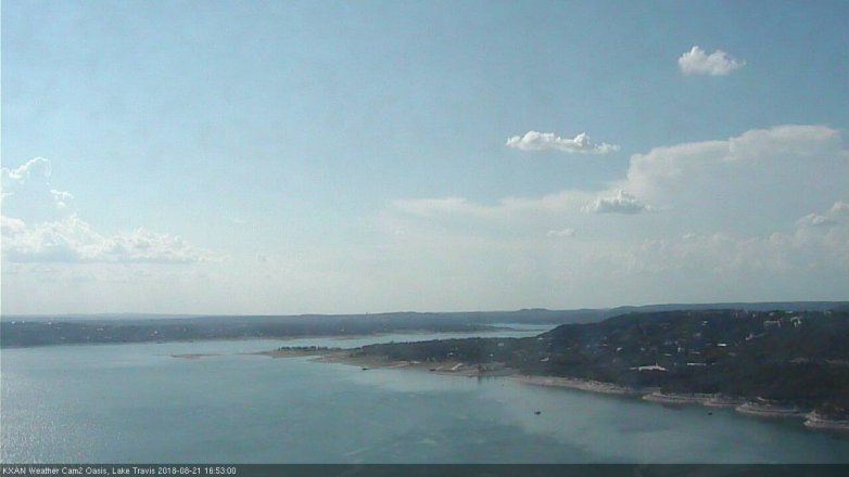Lake Travis webcam, August 21, 2018 3:55 PM CT