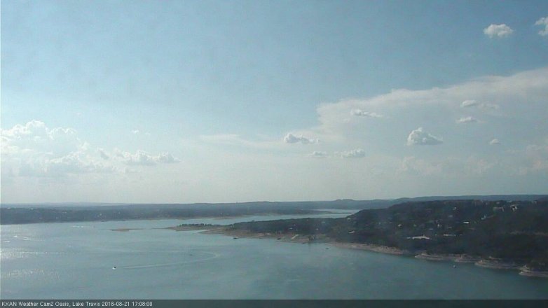 Lake Travis webcam, August 21, 2018 4:10 PM CT