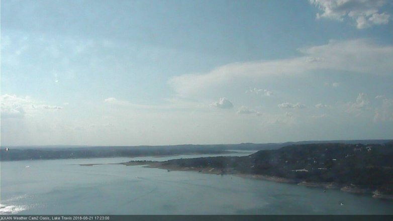 Lake Travis webcam, August 21, 2018 4:25 PM CT