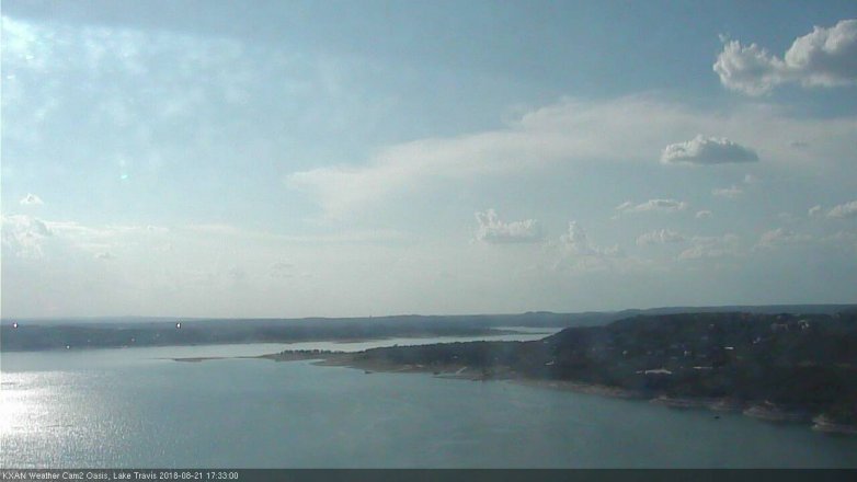 Lake Travis webcam, August 21, 2018 4:35 PM CT
