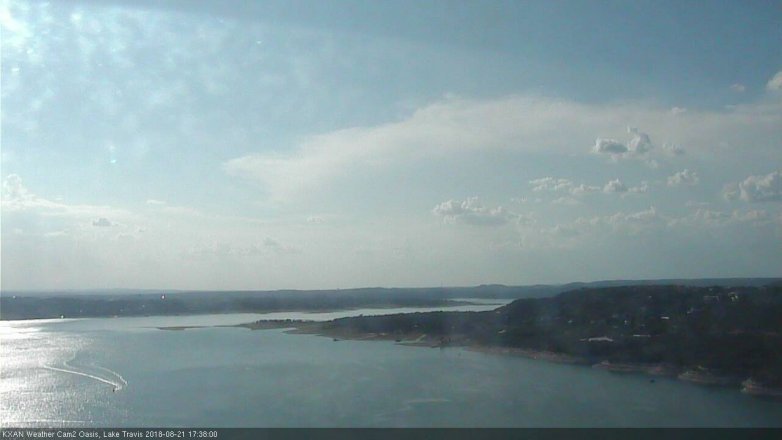 Lake Travis webcam, August 21, 2018 4:40 PM CT