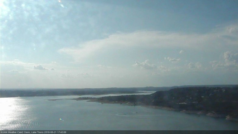 Lake Travis webcam, August 21, 2018 4:45 PM CT