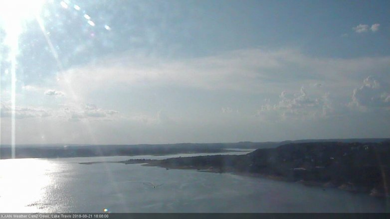 Lake Travis webcam, August 21, 2018 5:10 PM CT