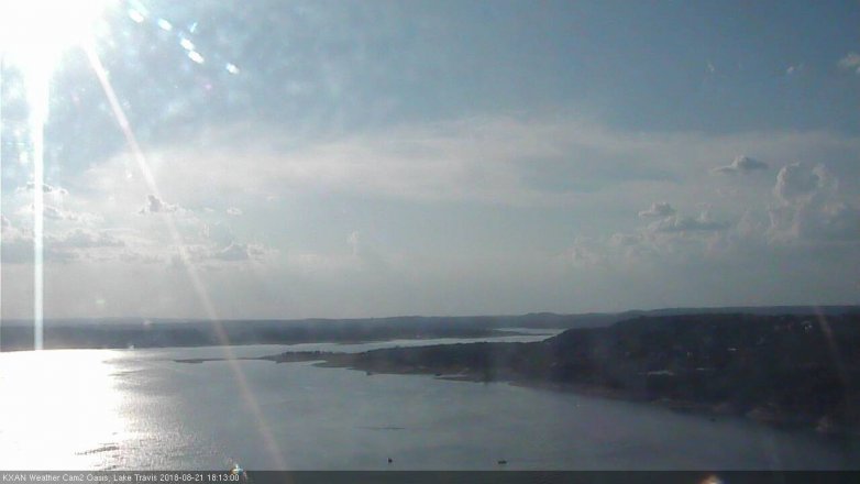 Lake Travis webcam, August 21, 2018 5:15 PM CT