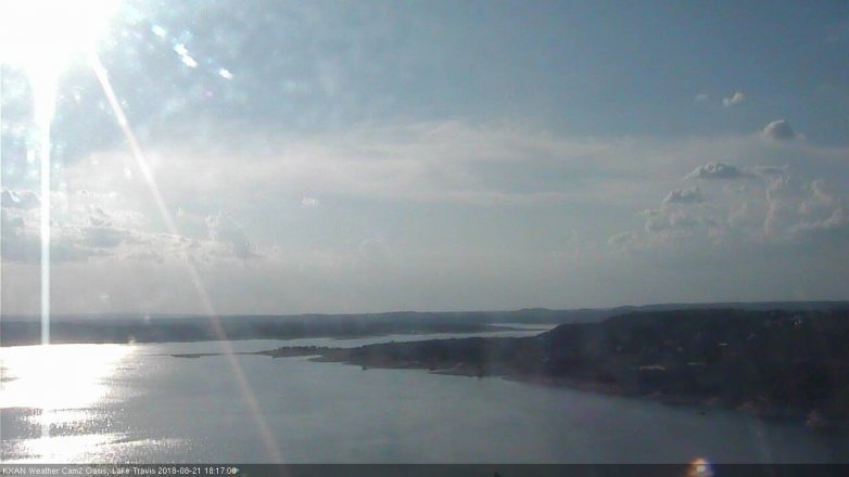 Lake Travis webcam, August 21, 2018 5:20 PM CT