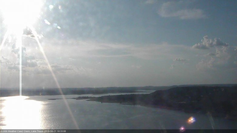 Lake Travis webcam, August 21, 2018 5:35 PM CT