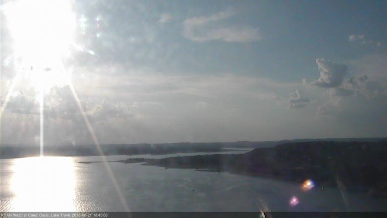 Lake Travis webcam, August 21, 2018 5:45 PM CT