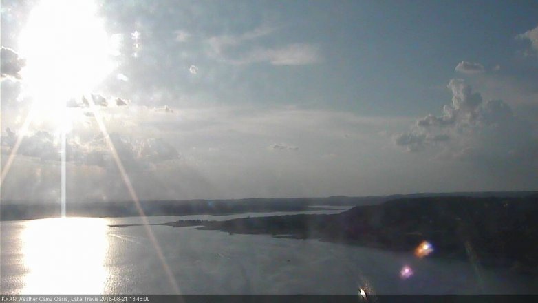 Lake Travis webcam, August 21, 2018 5:50 PM CT