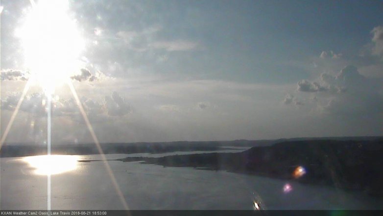 Lake Travis webcam, August 21, 2018 5:55 PM CT