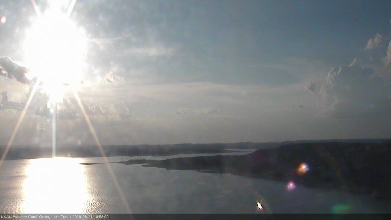 Lake Travis webcam, August 21, 2018 6:00 PM CT