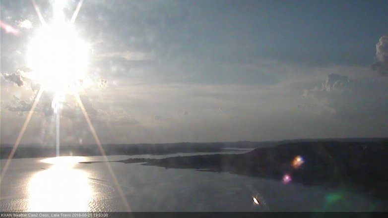 Lake Travis webcam, August 21, 2018 6:05 PM CT