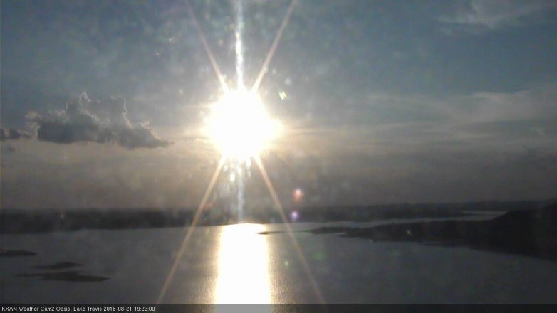 Lake Travis webcam, August 21, 2018 6:25 PM CT