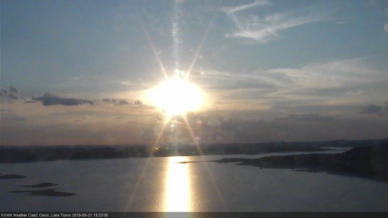 Lake Travis webcam, August 21, 2018 6:35 PM CT
