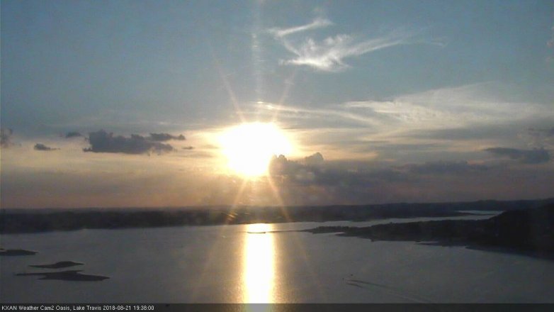 Lake Travis webcam, August 21, 2018 6:40 PM CT