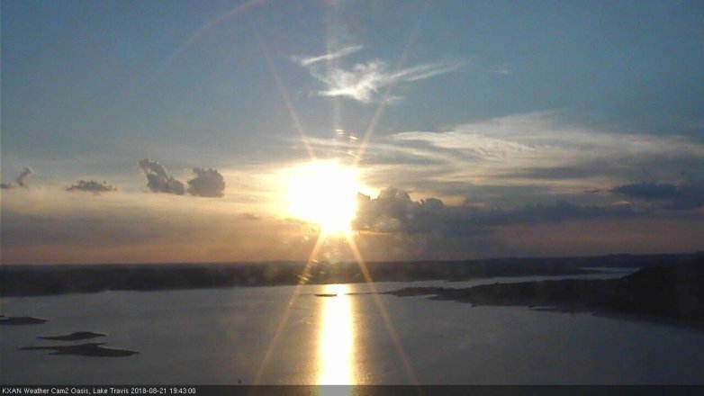 Lake Travis webcam, August 21, 2018 6:45 PM CT