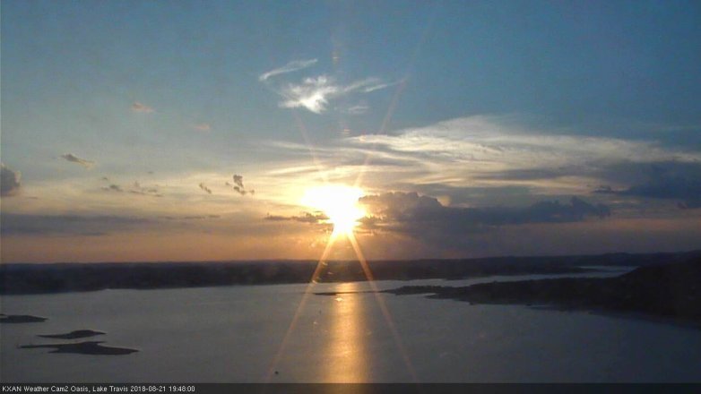 Lake Travis webcam, August 21, 2018 6:50 PM CT