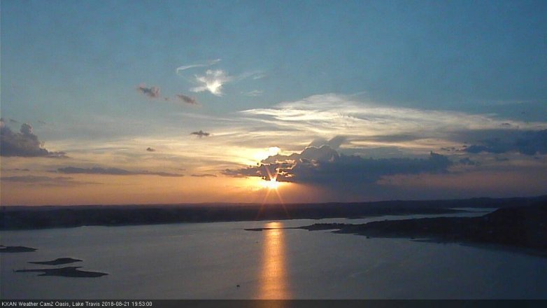 Lake Travis webcam, August 21, 2018 6:55 PM CT