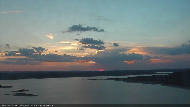 Lake Travis webcam, August 21, 2018 7:10 PM CT