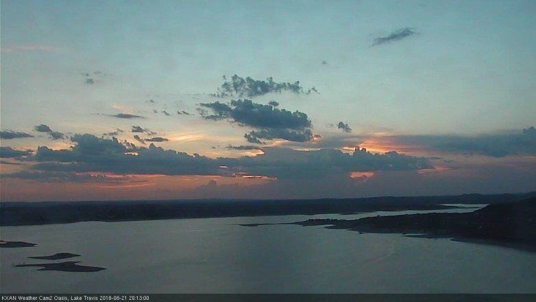 Lake Travis webcam, August 21, 2018 7:15 PM CT