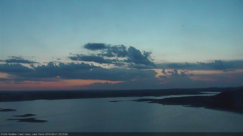 Lake Travis webcam, August 21, 2018 7:25 PM CT