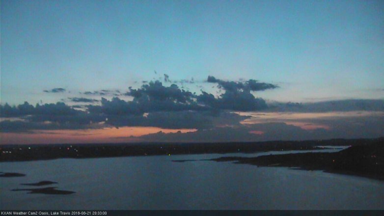 Lake Travis webcam, August 21, 2018 7:35 PM CT