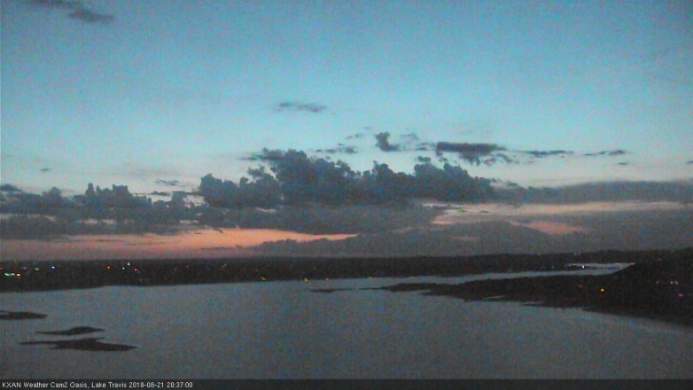 Lake Travis webcam, August 21, 2018 7:40 PM CT