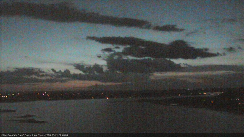 Lake Travis webcam, August 21, 2018 7:45 PM CT