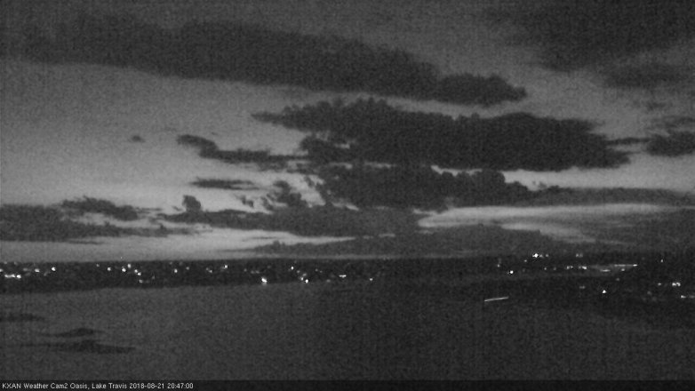 Lake Travis webcam, August 21, 2018 7:50 PM CT