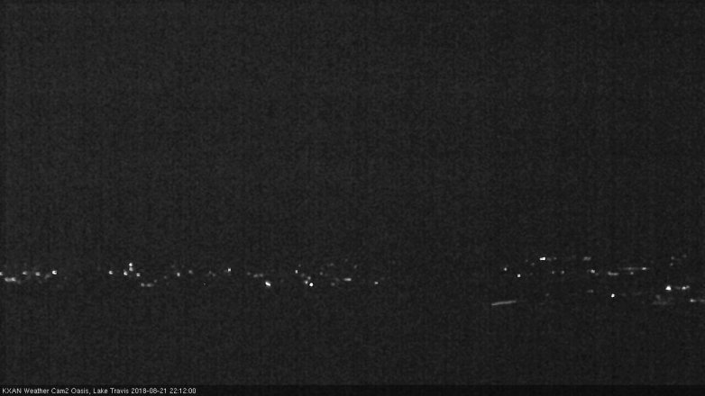Lake Travis webcam, August 21, 2018 9:15 PM CT
