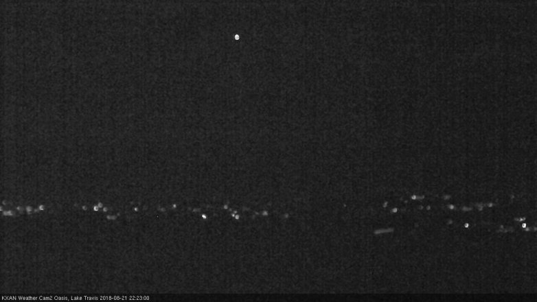 Lake Travis webcam, August 21, 2018 9:25 PM CT