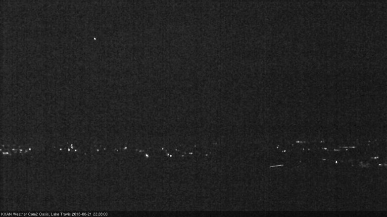 Lake Travis webcam, August 21, 2018 9:30 PM CT