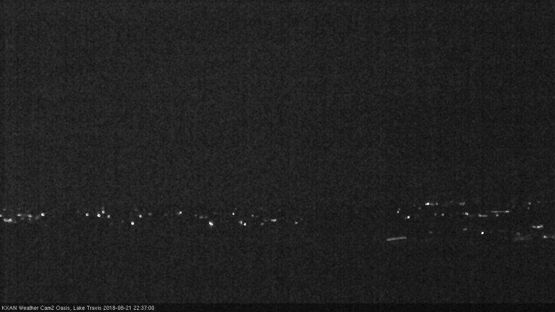 Lake Travis webcam, August 21, 2018 9:40 PM CT