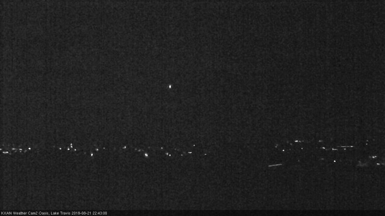 Lake Travis webcam, August 21, 2018 9:45 PM CT