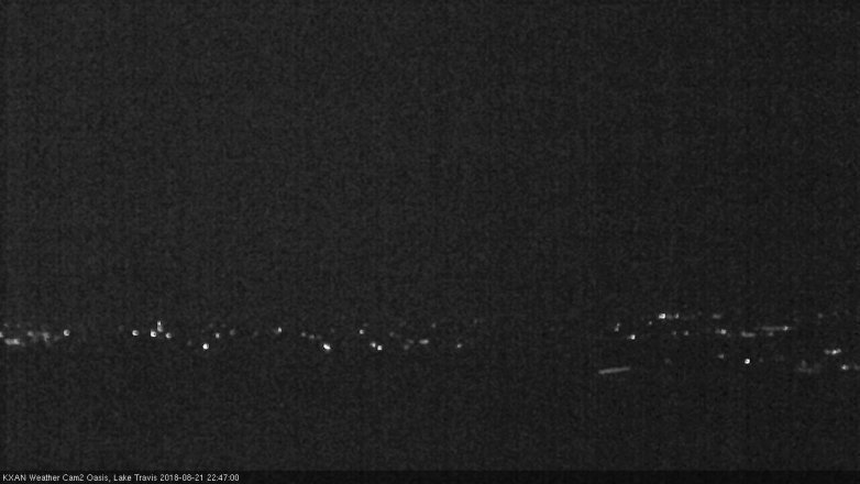 Lake Travis webcam, August 21, 2018 9:50 PM CT