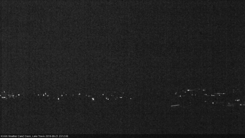Lake Travis webcam, August 21, 2018 10:15 PM CT