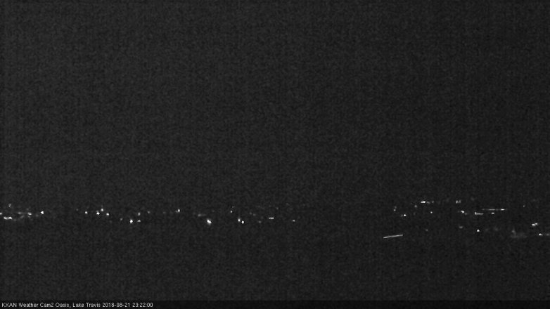 Lake Travis webcam, August 21, 2018 10:25 PM CT