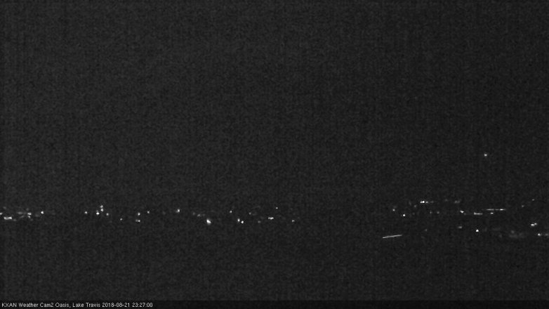 Lake Travis webcam, August 21, 2018 10:30 PM CT