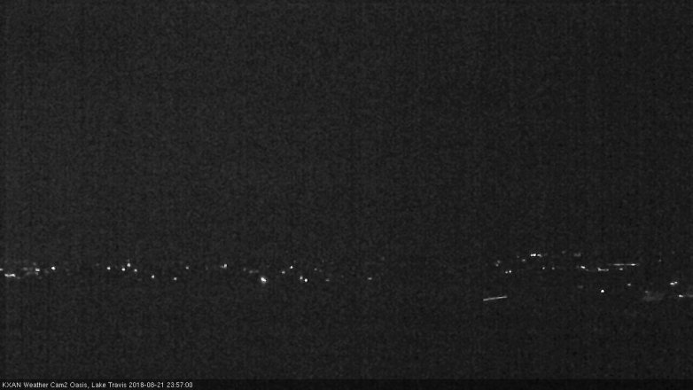 Lake Travis webcam, August 21, 2018 11:00 PM CT