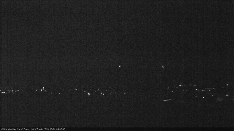 Lake Travis webcam, August 21, 2018 11:05 PM CT