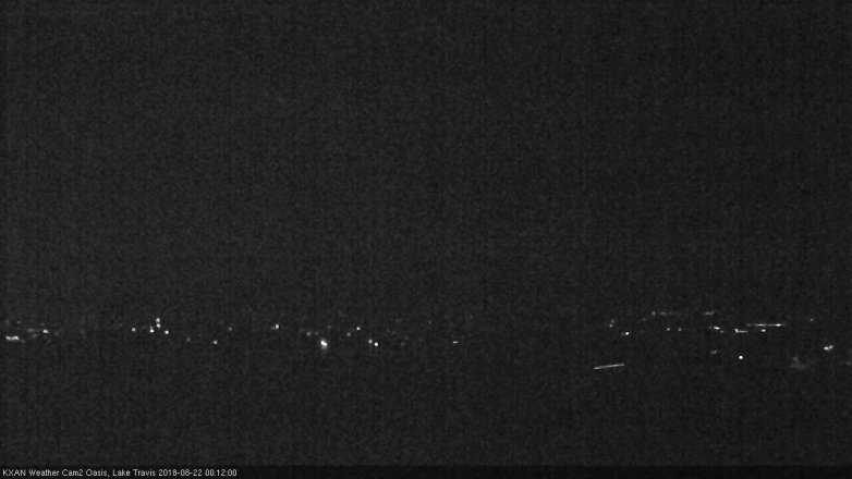 Lake Travis webcam, August 21, 2018 11:15 PM CT